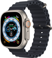 Apple Watch Ultra 49mm Titan GPS + Cellular Ocean Armband Mitternacht