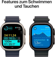 Apple Watch Ultra 2 49mm Titan Schwarz GPS + Cellular Alpine Loop Medium dunkelgrün