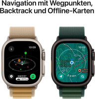 Apple Watch Ultra 2 49mm Titan Schwarz GPS + Cellular Alpine Loop Medium dunkelgrün