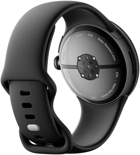 Google Pixel Watch 3 (LTE) 45mm Matte Black mit Sportarmband Obsidian