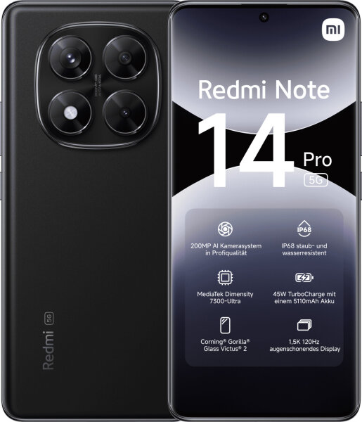 Xiaomi Redmi Note 14 Pro 5G 256GB/8GB Midnight Black