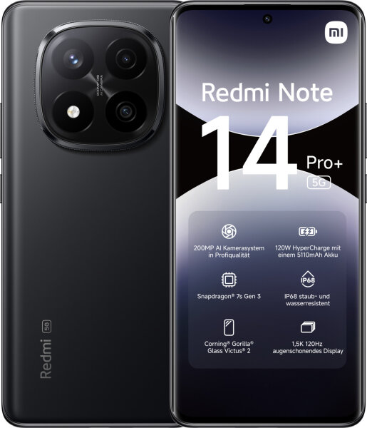 Xiaomi Redmi Note 14 Pro+ 5G 256GB/8GB Midnight Black