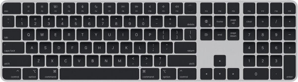 Apple Magic Keyboard mit Touch ID und Ziffernblock schwarz/silber DE