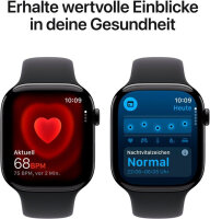 Apple Watch Series 11 (GPS + Cellular) 46mm Aluminium Diamantschwarz/Schwarz M/L