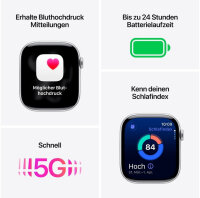 Apple Watch Series 11 (GPS + Cellular) 46mm Aluminium Diamantschwarz/Schwarz M/L