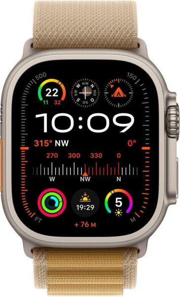 Apple Watch Ultra 2 49mm Titan Natur GPS + Cellular Alpine Loop Mandel Medium