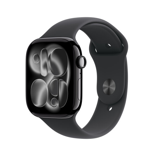 Apple Watch Series 11 GPS 46mm Aluminium Diamantschwarz/Schwarz M/L