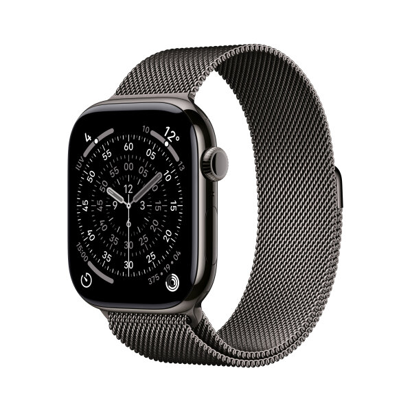 Apple Watch Series 11 (GPS + Cellular) 46mm Titan Schiefer Milanaise-Armband Schiefer M/L