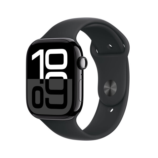 Apple Watch Series 10 (GPS + Cellular) 46mm Aluminium Diamantschwarz/Schwarz M/L